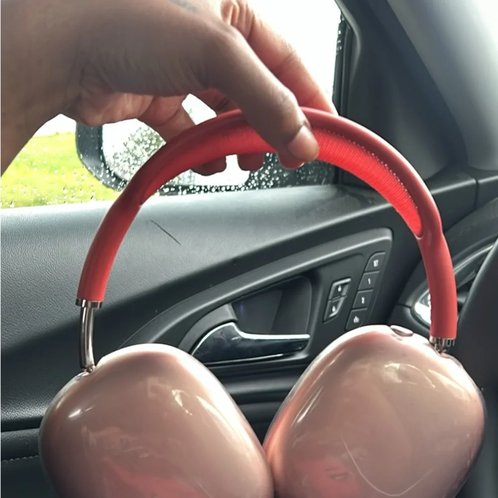 Apple Pink Over-Ear Car Headphones